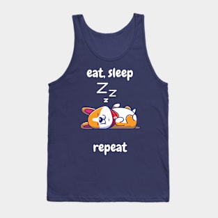 Eat. Sleep. Repeat - Funny, Cute Dog Tank Top